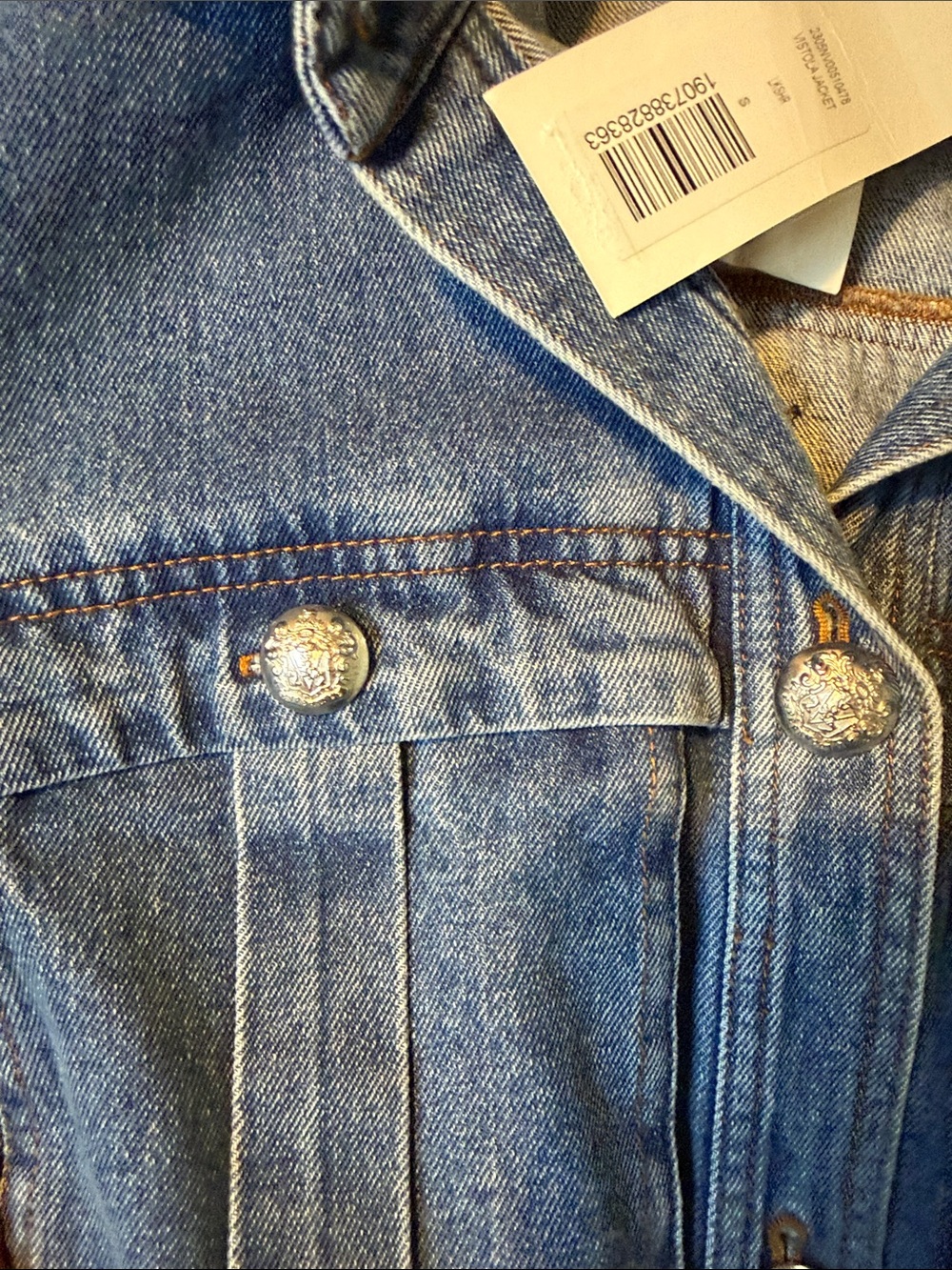 Veronica Beard Vistola lace-up denim jacket | Size Small NWT - Picture 6 of 8